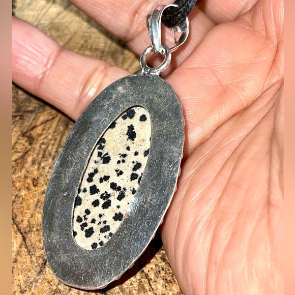 Spotted Dalmation Jasper Pendant 2 1/2” - Picture 10 of 12